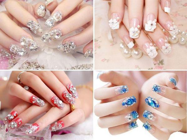 Nail Hoa Rực Rỡ Cho Cô Dâu Mùa Xuân