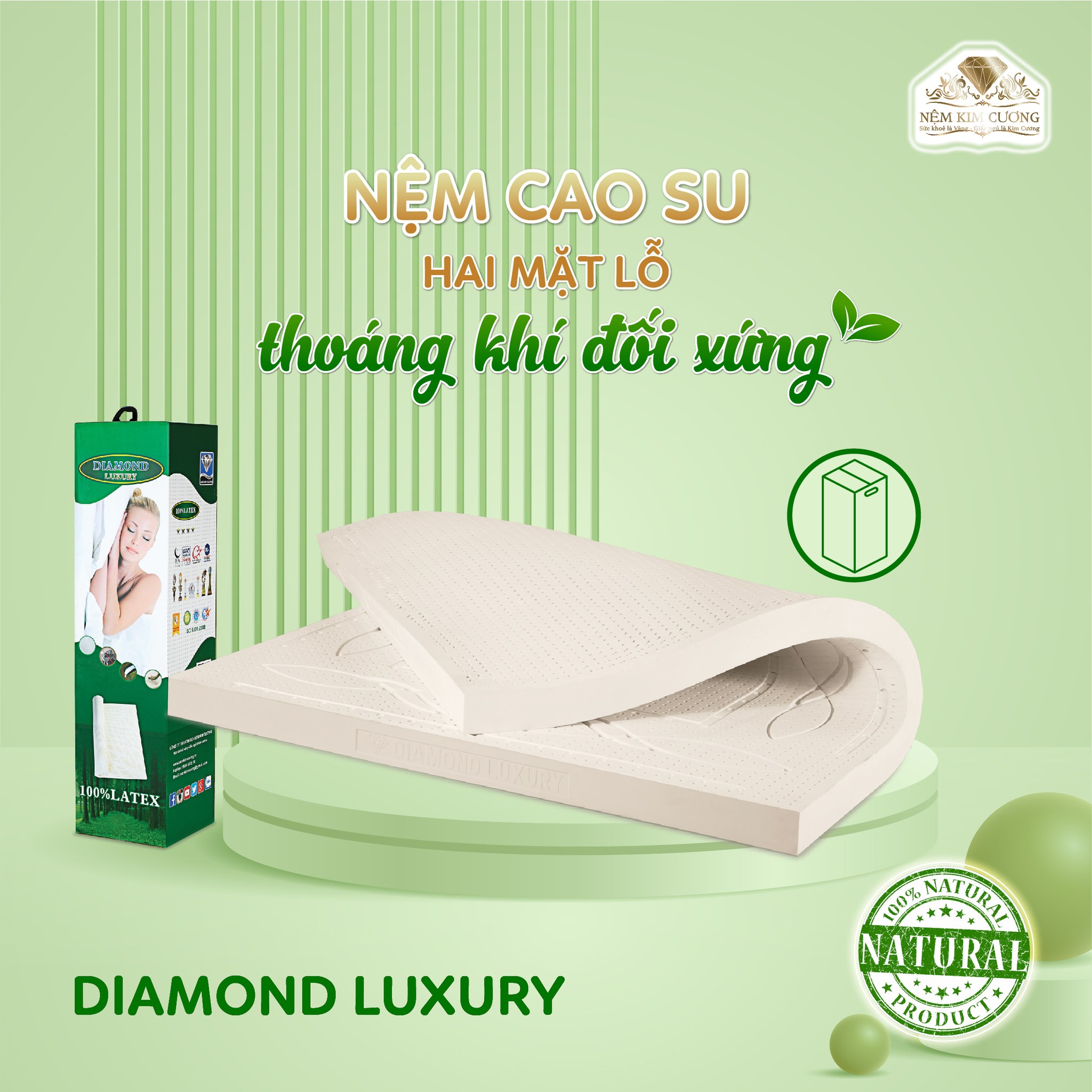 Nệm Cao Su Kim Cương Luxury