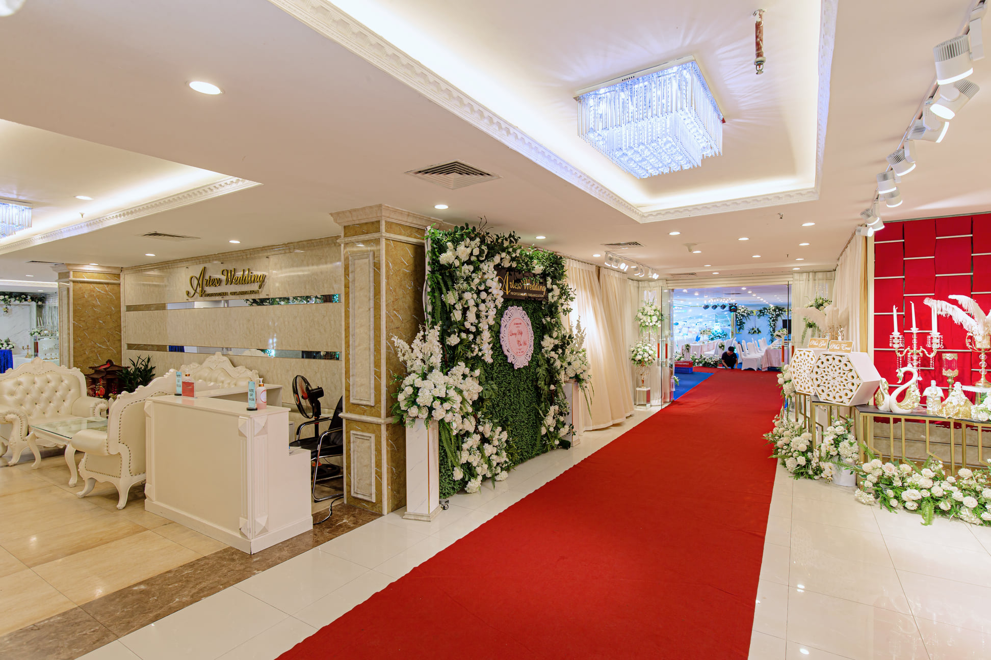 Tiệc cưới được tổ chức tại Trung tâm tiệc cưới và sự kiện Artex Hà Nội