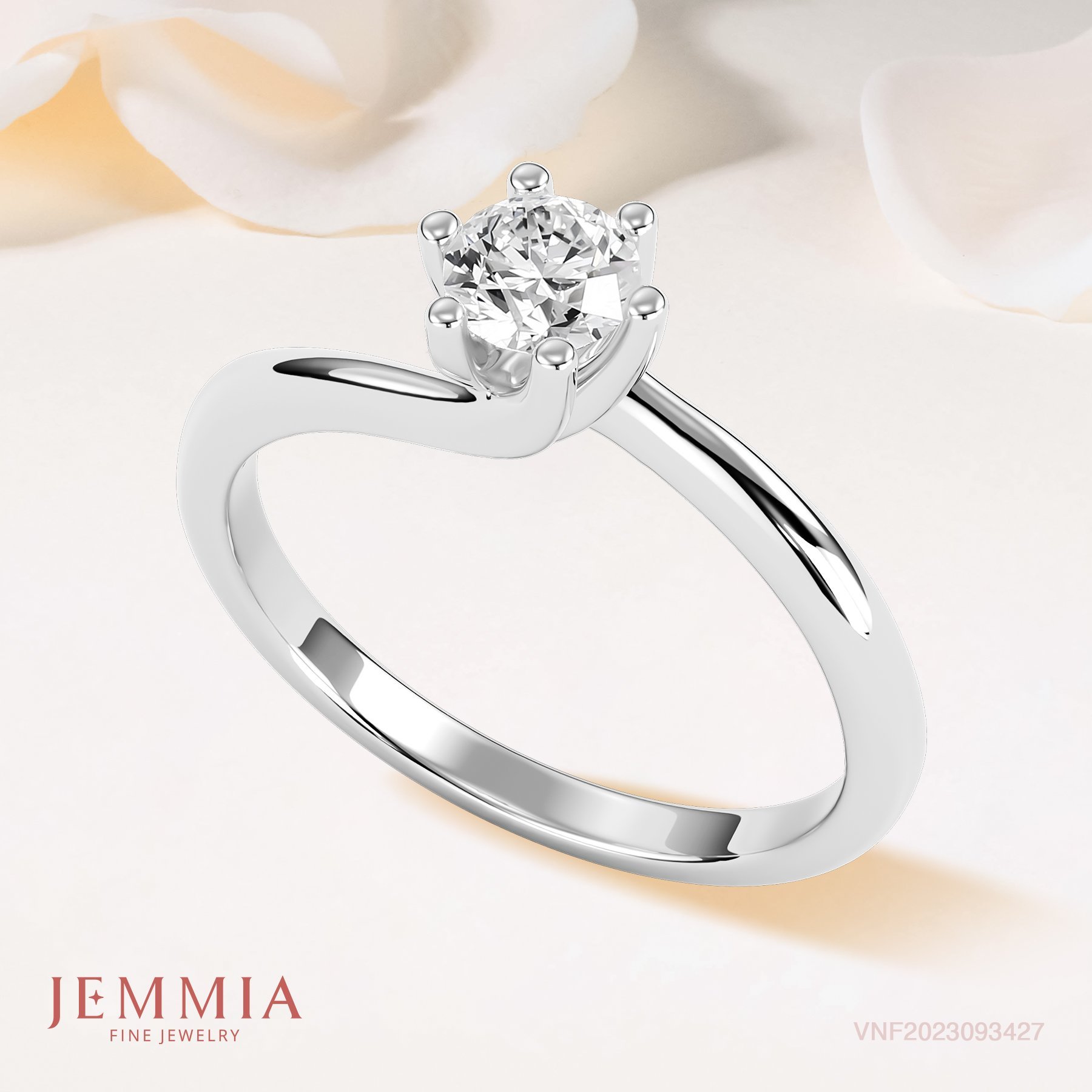 Nhẫn cầu hôn kiểu dáng trellis