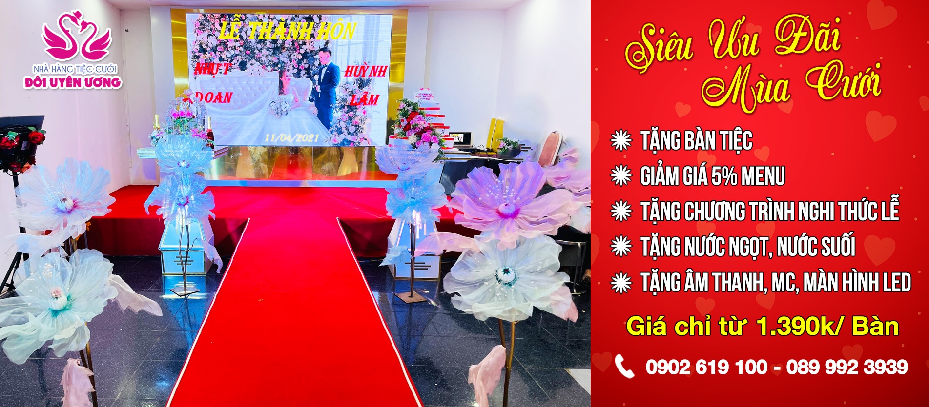 nhà hàng tiệc cưới đôi uyên ương